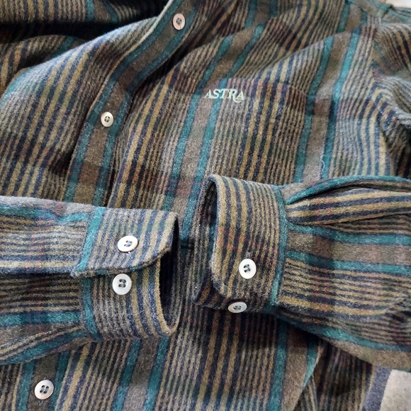 Astra Wool Blend Plaid Button-Down Long Sleeve Shirt - Picture 4 of 5